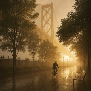 20250414_1425_Rainy-Sunlit-Bridge_remix_01jrt42mg9fpk9m28dxm3nn2qg